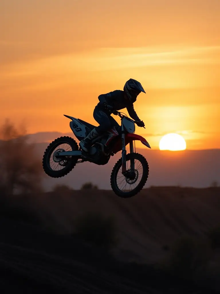 An advanced motocross rider executing a high-flying jump with precision and style at the Le Renard training site, exemplifying the expertise gained in the advanced program.